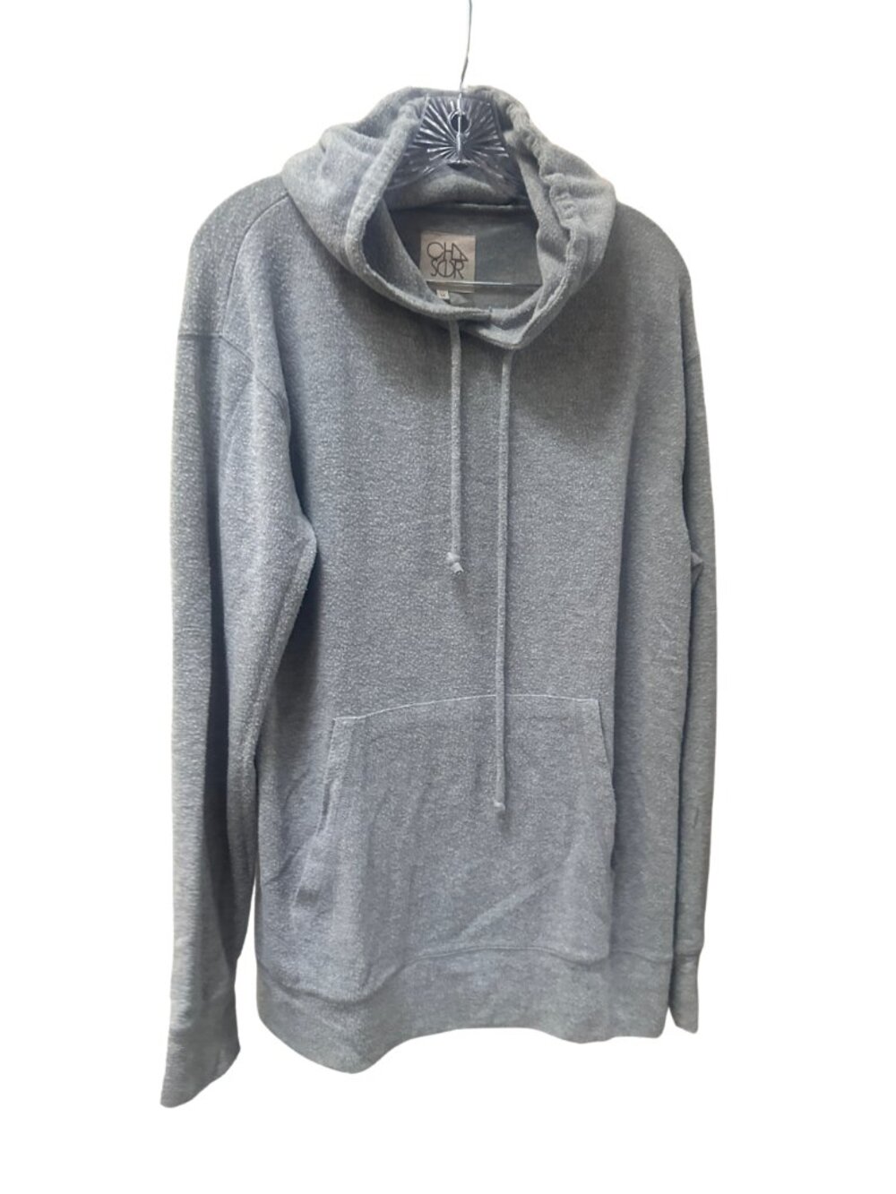 Chaser Light Gray Hoodie Sweatshirt - Misses Medium